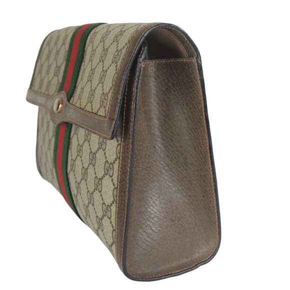🔴SOLD🔴Gucci Ophidia Sherry Line Supreme GG Monogram Clutch Bag - Picture 8 of 13